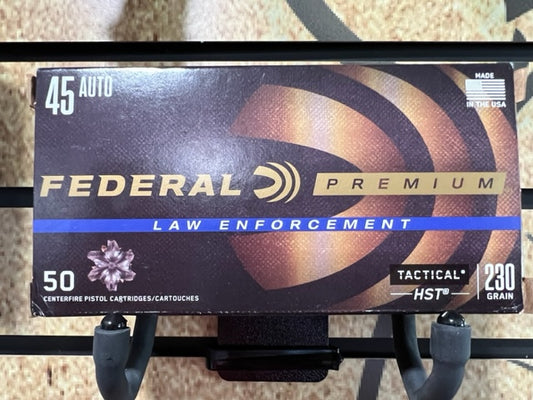 Federal Law Enforcement 45 ACP AUTO Ammo 230 Grain HST Jacketed Hollow Point 1,000 Round Case