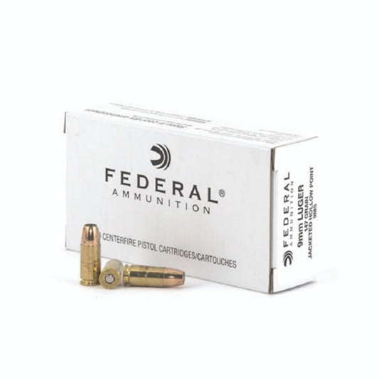 9mm LUGER 147 GR HI-SHOK JHP(9MS), 50 Round box