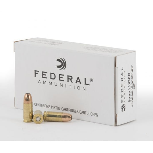 9mm LUGER 115 GR HI-SHOK JHP(9BP), 1000 Round case